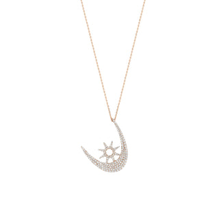 THE MOON AND THE NORTH STAR DIAMOND NECKLACE