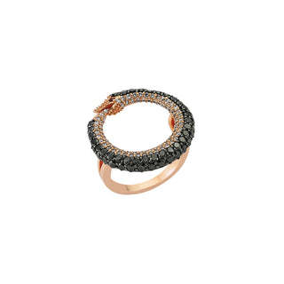 OUROBOROS BLACK DIAMOND RING