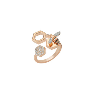 QUEEN BEE 18K GOLD DIAMOND RING