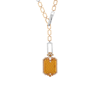 CHAIN GOLD DIAMOND LARIAT NECKLACE