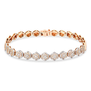 HONEYCOMB 18K GOLD DIAMOND BRACELET