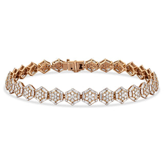 HONEYCOMB 18K GOLD DIAMOND BRACELET