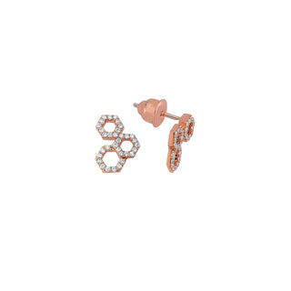 HONEYCOMB GOLD DIAMOND EARRINGS