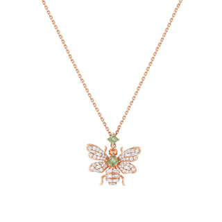 QUEEN BEE ARTEMIS GOLD DIAMOND PERIDOT NECKLACE