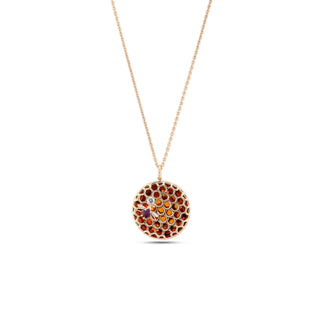 HONEYCOMB GOLD DIAMOND NECKLACE