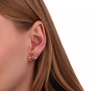 QUEEN BEE MELLIE GOLD DIAMOND SINGLE EARRING