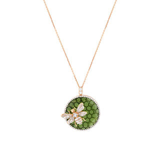 QUEEN BEE BON BON GOLD BAGUETTE DIAMOND NECKLACE