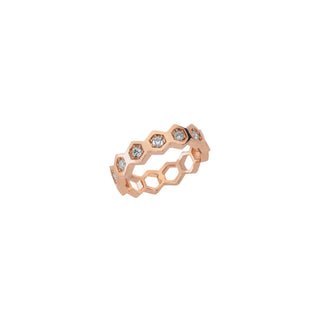 HONEYCOMB GOLD DIAMOND RING