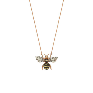 QUEEN BEE LEA GOLD BLACK DIAMOND NECKLACE