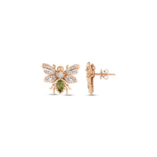 QUEEN BEE BON BON  GOLD DIAMOND EARRING