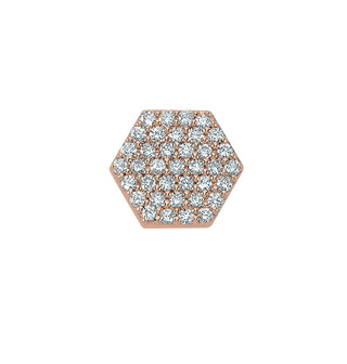 HONEYCOMB GOLD DIAMOND SINGLE EARRING
