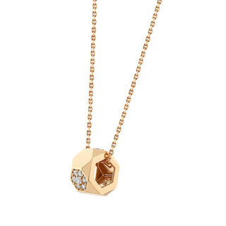 HONEYCOMB GOLD DIAMOND SMALL NECKLACE