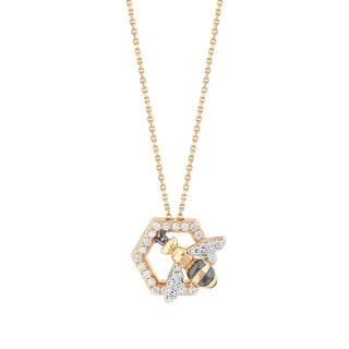 HONEYCOMB GOLD DIAMOND SMALL NECKLACE