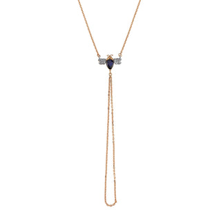 QUEEN BEE BELLA GOLD DIAMOND SAPPHIRE HAND CHAIN