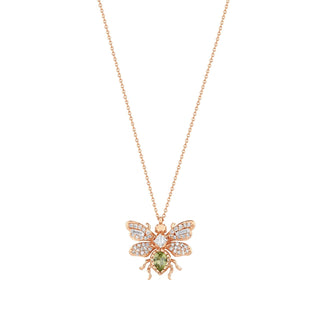 QUEEN BEE BON BON GOLD DIAMOND PERIDOT NECKLACE