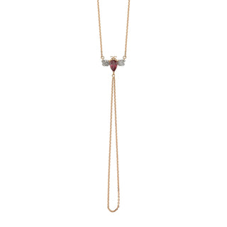 QUEEN BEE BELLA GOLD DIAMOND RUBY HANDCHAIN