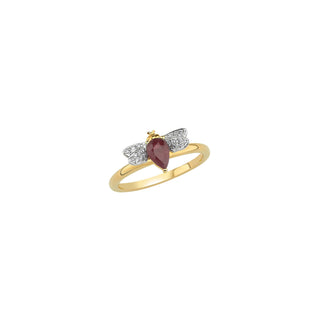 QUEEN BEE GOLD DIAMOND RUBY RING