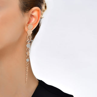 CYBELE HONEYCOMB DIAMOND SINGLE  EARRING