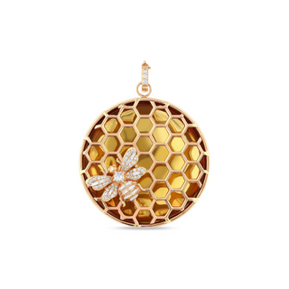 HONEYCOMB GRACE GOLD DIAMOND PENDANT