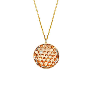 HONEYCOMB GOLD DIAMOND NECKLACE