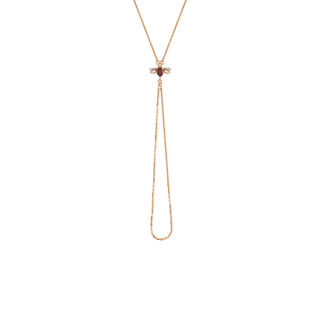 QUEEN BEE GOLD DIAMOND GARNET HAND CHAIN