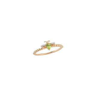 QUEEN BEE GOLD DIAMOND PERIDOT RING