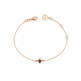 QUEEN BEE LILY GOLD GARNET BRACELET Bee Goddess