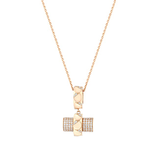 SOULMATE CRESTED RING GOLD DIAMOND NECKLACE