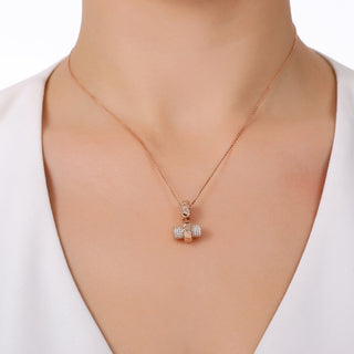 SOULMATE CRESTED RING GOLD DIAMOND NECKLACE