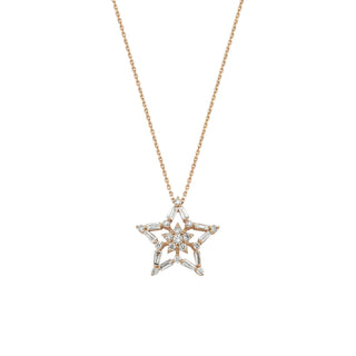 SIRIUS STAR GOLD DIAMOND NECKLACE Bee Goddess