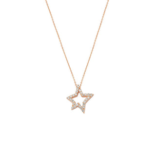 SIRIUS STAR GOLD DIAMOND NECKLACE Bee Goddess