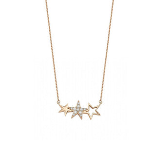 SIRIUS STAR GOLD DIAMOND NECKLACE Bee Goddess