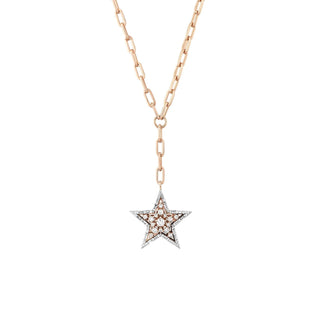 SIRIUS STAR GOLD DIAMOND NECKLACE Bee Goddess