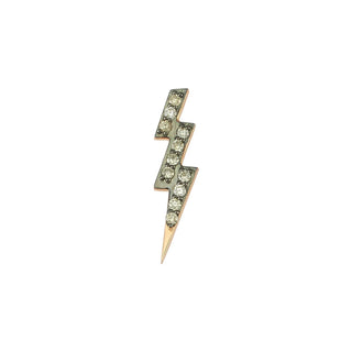 LIGHTNING GOLD BROWN DIAMOND SINGLE EARRING