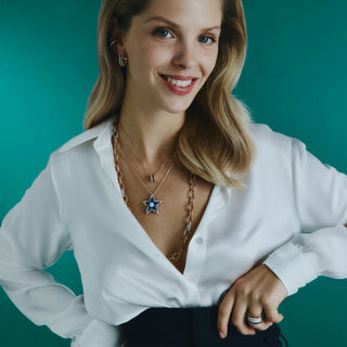 SIRIUS STAR GOLD DIAMOND NECKLACE