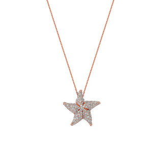 STARFISH GOLD DIAMOND NECKLACE Bee Goddess