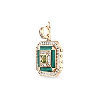 TATTWA GOLD DIAMOND PERIDOT PENDANT