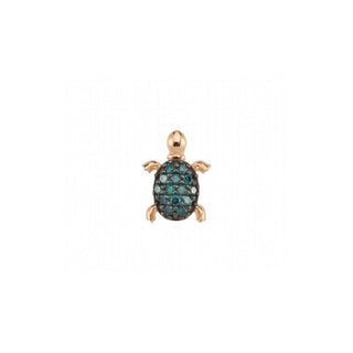 TURTLE GOLD BLUE DIAMOND SINGLE EARRING Bee Goddess