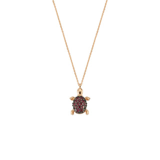 TURTLE GOLD RUBY NECKLACE Bee Goddess