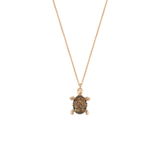 TURTLE GOLD SAPPHIRE NECKLACE Bee Goddess