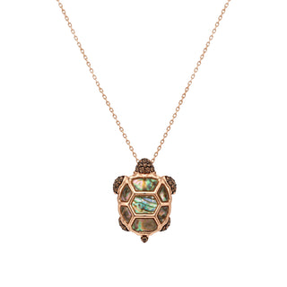 LOULOU X BEE GODDESS TURTLE GOLD BROWN DIAMOND