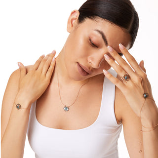 EYE LIGHT GOLD DIAMOND NECKLACE