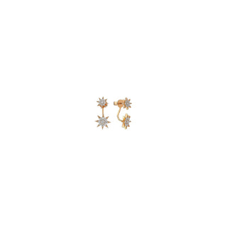 VENUS STAR GOLD DIAMOND EARRING Bee Goddess