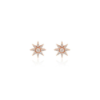 VENUS STAR GOLD DIAMOND EARRING Bee Goddess