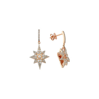 VENUS STAR GOLD DIAMOND EARRING Bee Goddess