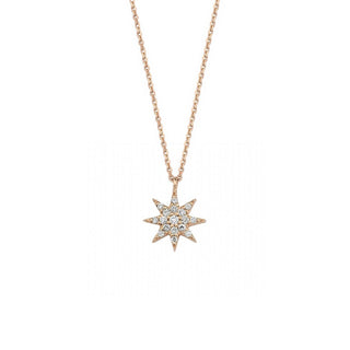 VENUS STAR GOLD DIAMOND NECKLACE Bee Goddess