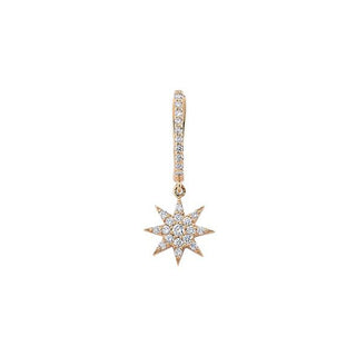 VENUS STAR GOLD DIAMOND SINGLE EARRING Bee Goddess