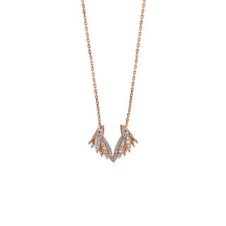 WINGS GOLD DIAMOND NECKLACE Bee Goddess