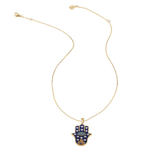 HAMSA GOLD DIAMOND NECKLACE