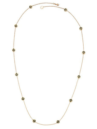 CINTEMANI BLACK ENAMEL CHAIN NECKLACE